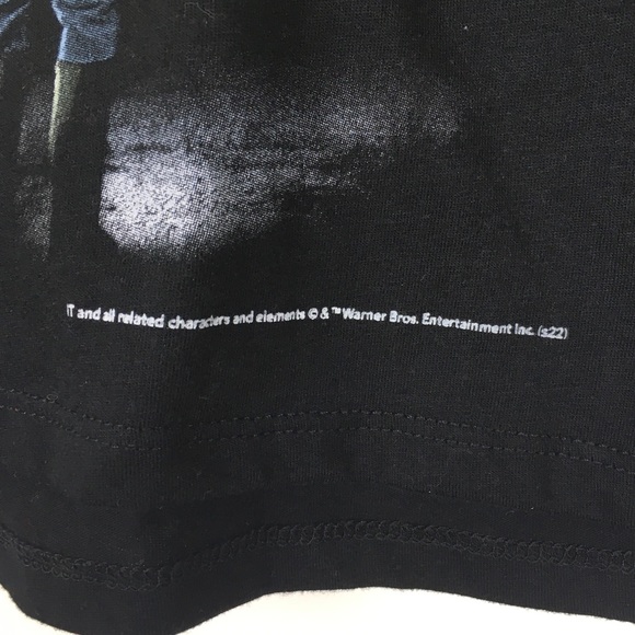 It Clown Movie Short Sleeve Cropped You’ll Float Too Tee in Black - Picture 5 of 7